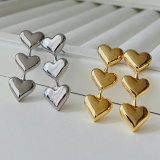 Metal heart earrings