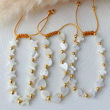 Shell heart moon cross bracelet