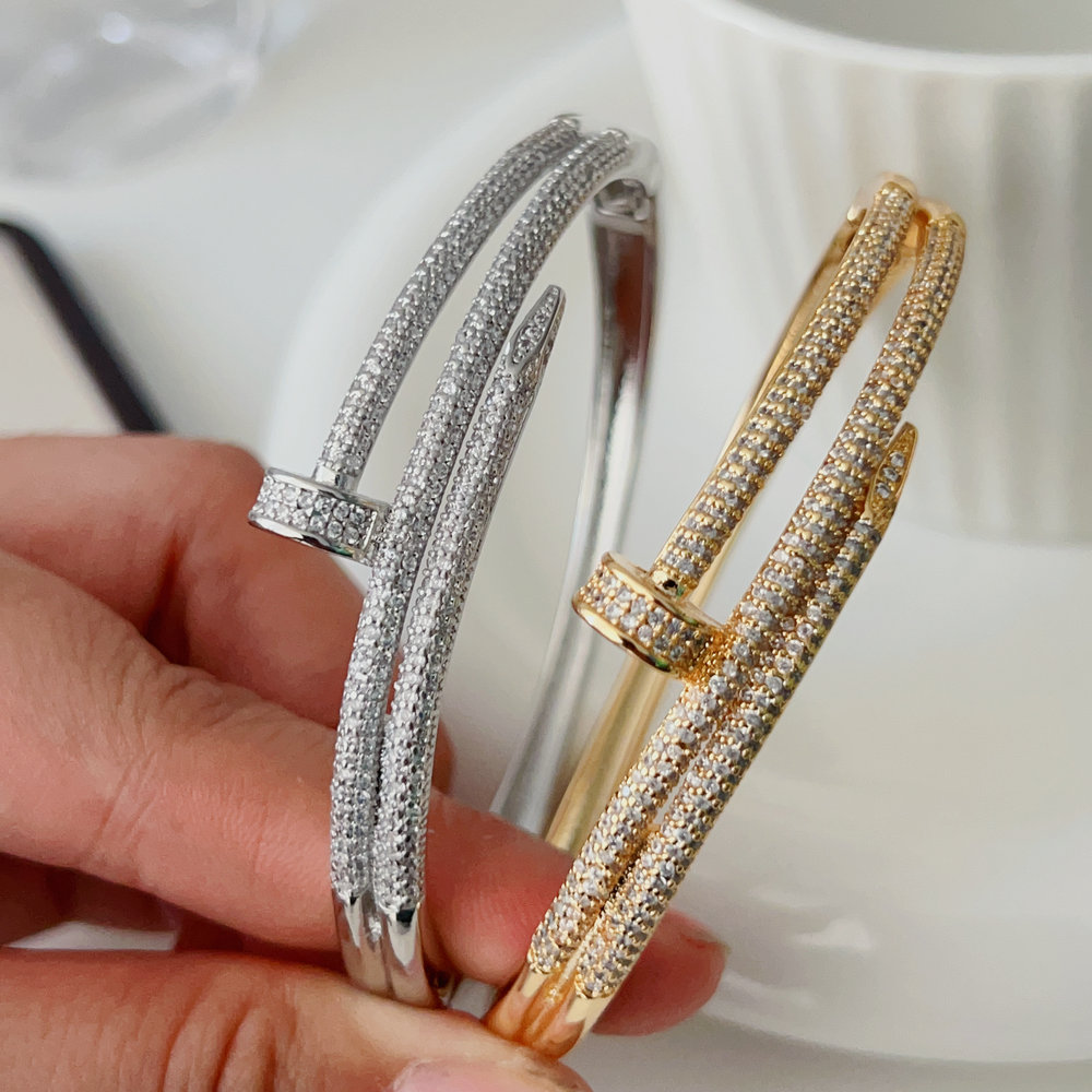 Pave nail bangle