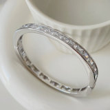 Pave clear zircon bangle
