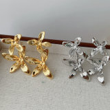 Metal flower earrings