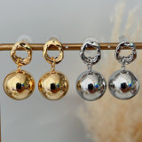 Gold ball drop earrings