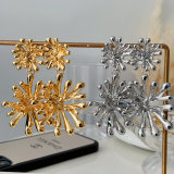 Chunky big flower earrings