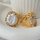 Fresh water pearl ring