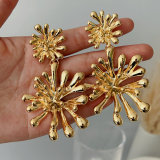 Chunky big flower earrings