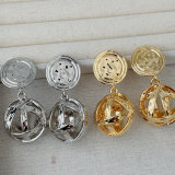Metal big ball drope arrings