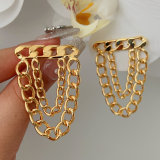 Chunky chain tassel earrings