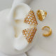 Pave zircon fan ear cuff ( pair )