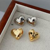 Metal heart earrings