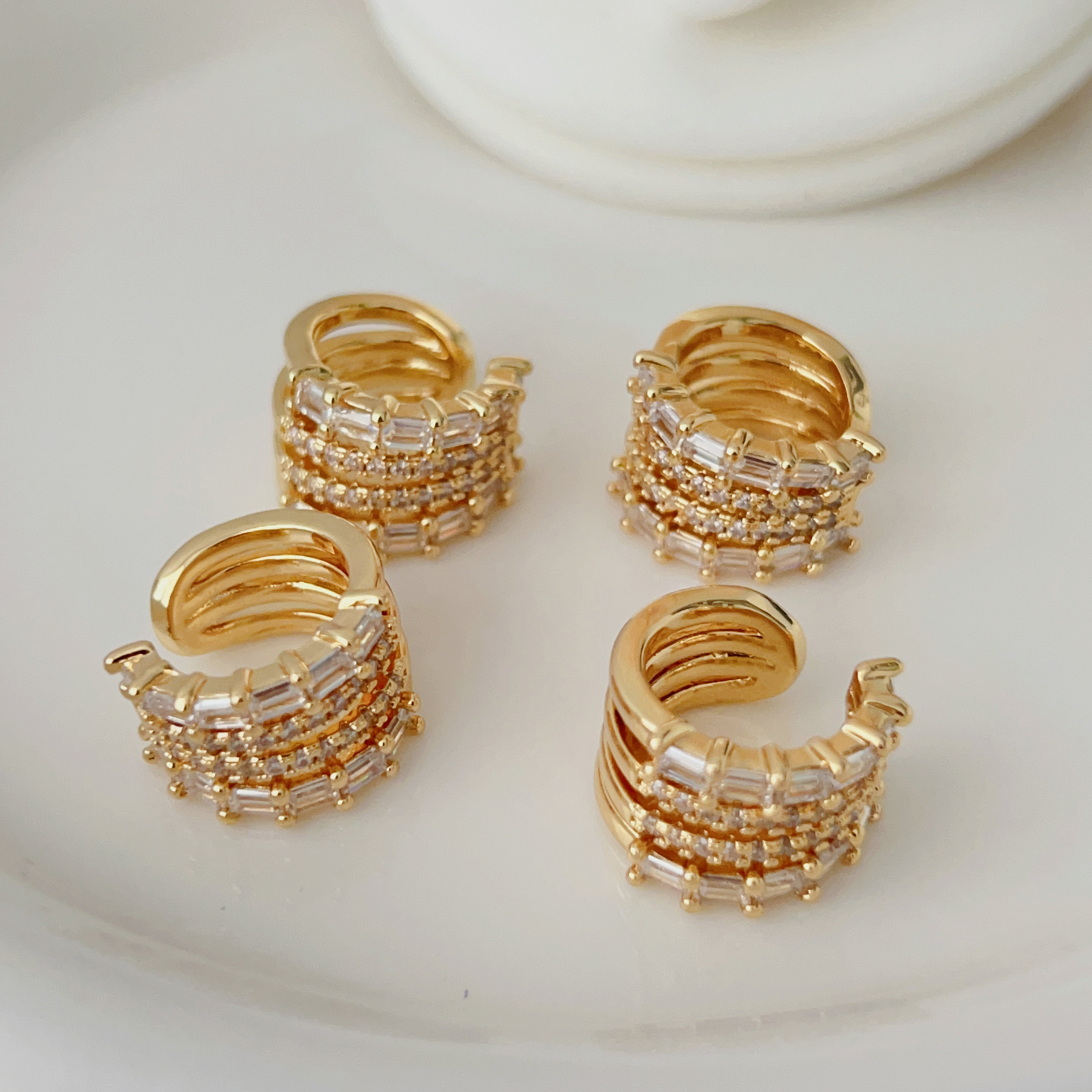 Pave zircon ear cuff