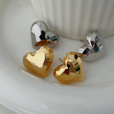 Metal heart earrings