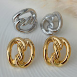 Metal chunky earrings
