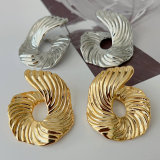 Metal s shape earrings