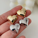 Metal heart earrings