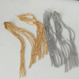 Long chain tassel earrings
