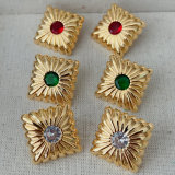 Square metal earrings