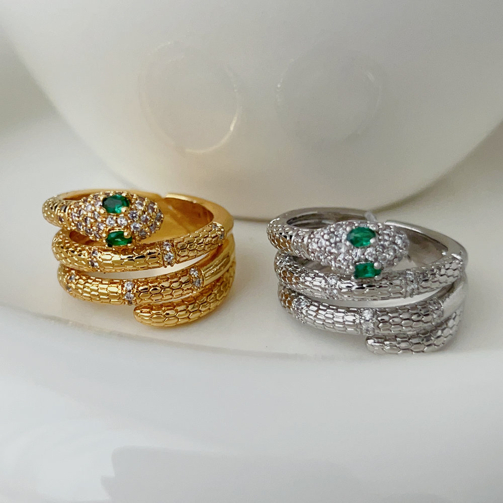 pave snake ring
