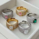 pave fine zircon ring