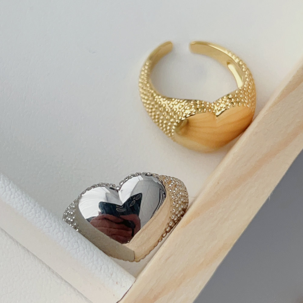 metal heart ring