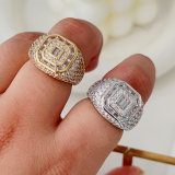 pave square ring