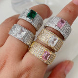 pave fine zircon ring