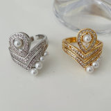 crown pearl ring