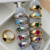 pave heart zircon ring