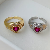 red zircon ring