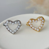 pearl heart ring