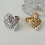 crown pearl ring