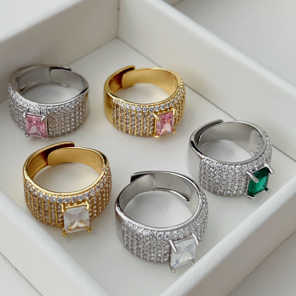 pave fine zircon ring