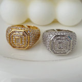 pave square ring