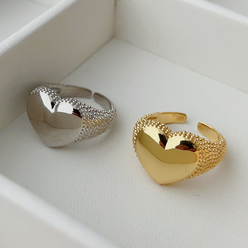 metal heart ring