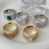 pave fine zircon ring