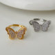 Pave butterfly ring