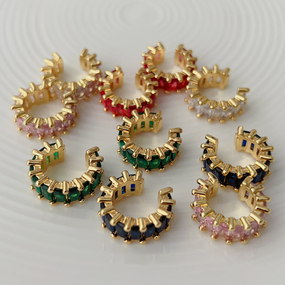 Pave zircon ear cuff ( pair )