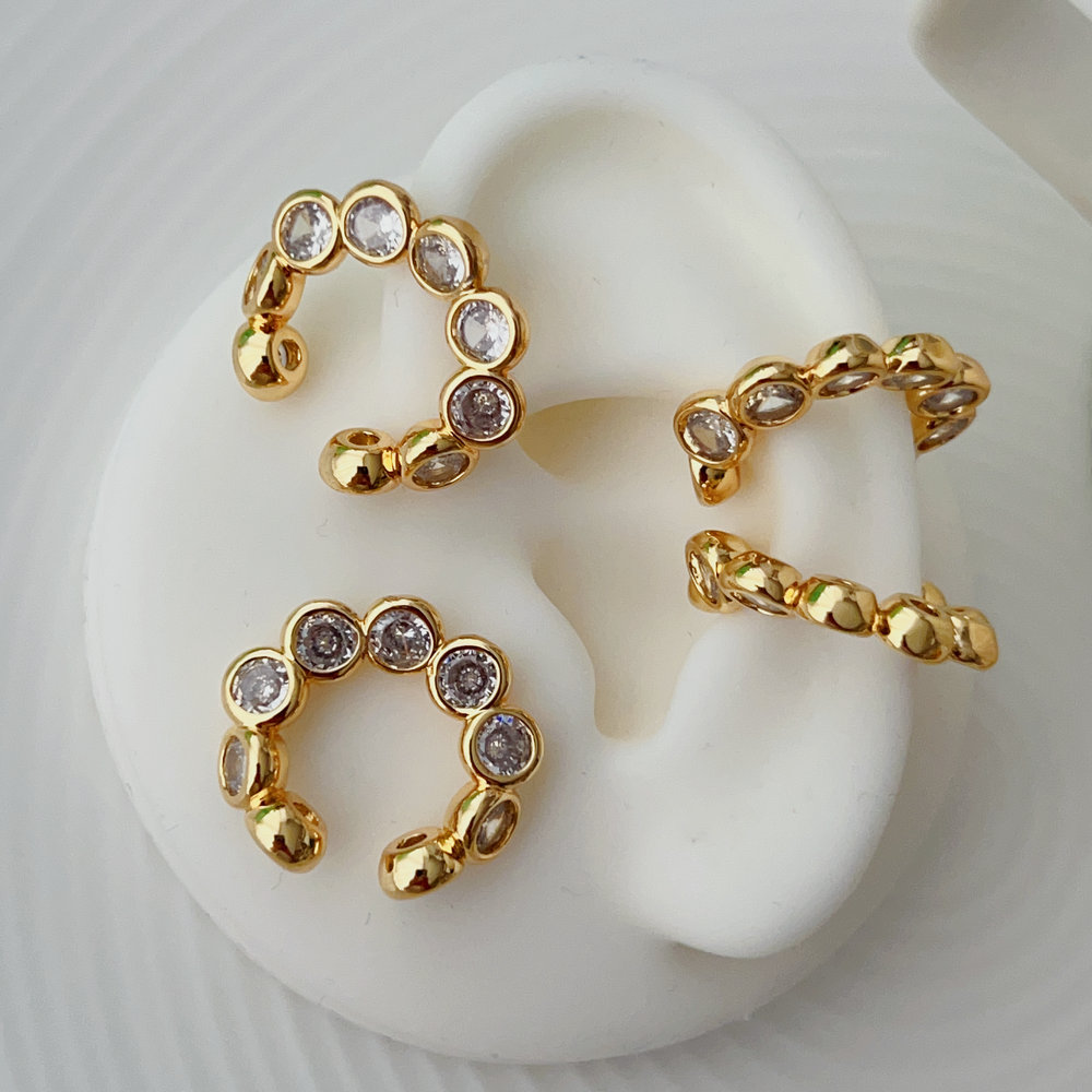 Pave zircon s ear cuff ( pair )