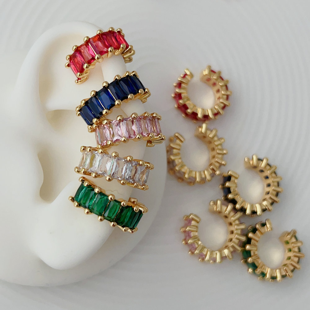 Pave zircon ear cuff ( pair )