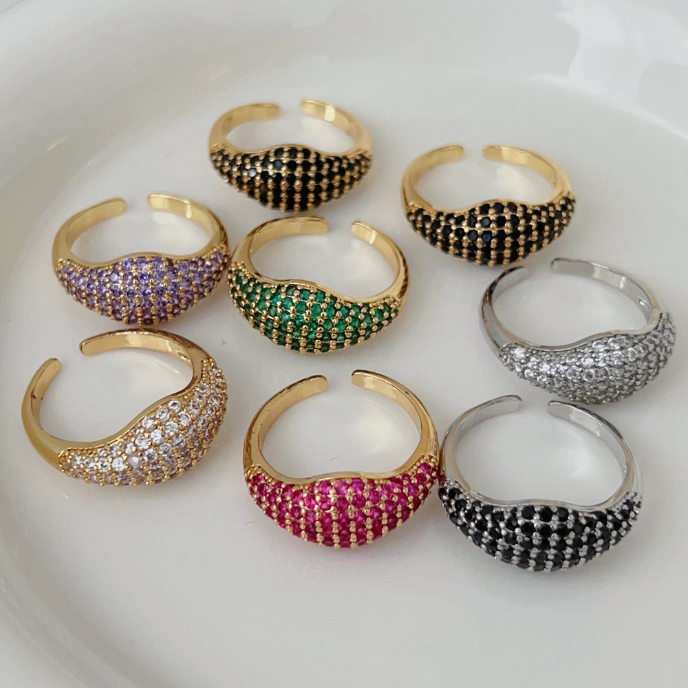 Pave full zircon ring