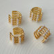 Pave pearl chunky ear cuff ( pair )