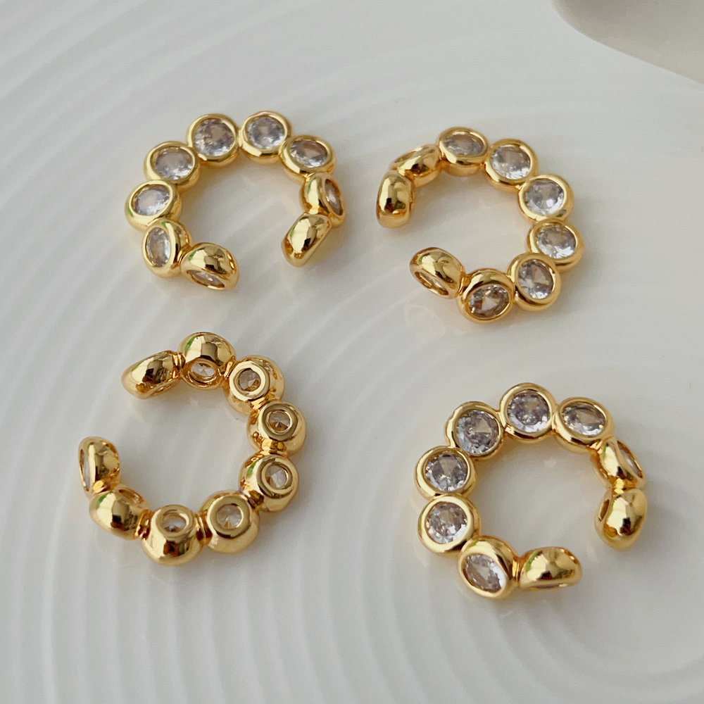Pave zircon s ear cuff ( pair )