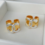 Gold and silver channel ring