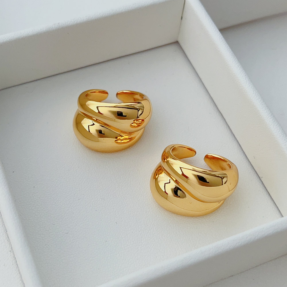18K gold plated adjustable ring