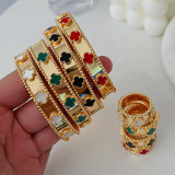 Clover bangle set with ring