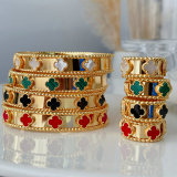 Clover bangle set with ring