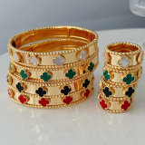 Clover bangle set with ring