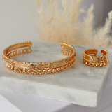 Chain clover cuff set