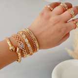 Pave nail bangle