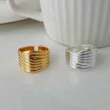 Metal 18k gold plated ring