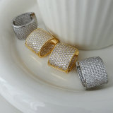 Pave zircon chunky hoop